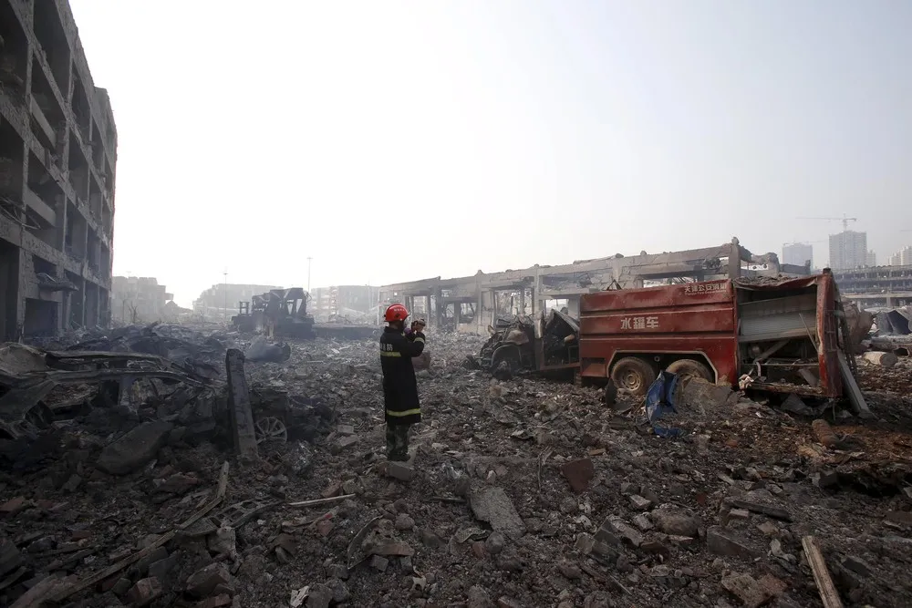 China Blast Zone Blocked over Contamination Fear