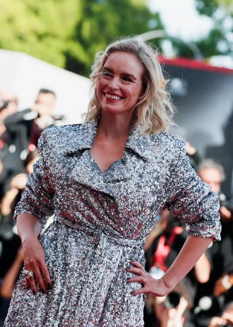 German actress Nina Hoss arrives on September 1, 2022 for the screening of the film “Tar” presented in the Venezia 79 competition at the 79th Venice International Film Festival at Lido di Venezia in Venice, Italy. (Photo by Guglielmo Mangiapane/Reuters)