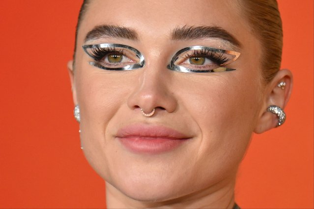 British actress Florence Pugh arrives for the premiere of “Dune: Part Two” at Josie Robertson Plaza in Lincoln Center on February 25, 2024, in New York City. (Photo by Angela Weiss/AFP Photo)