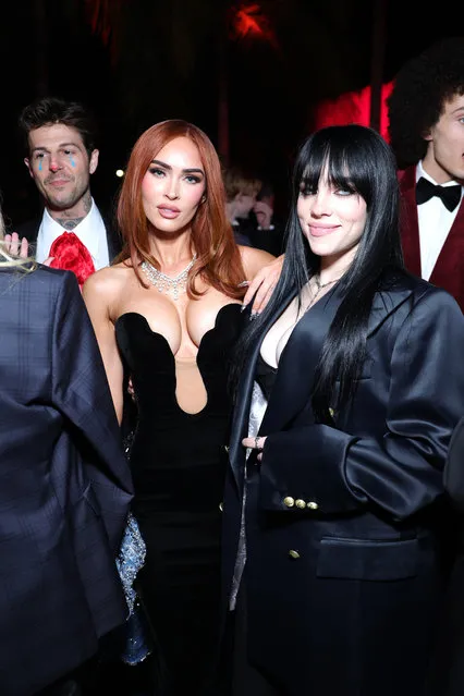 American actress and model Megan Fox and American singer-songwriter Billie Eilish attend the 2023 Vanity Fair Oscar Party Hosted By Radhika Jones at Wallis Annenberg Center for the Performing Arts on March 12, 2023 in Beverly Hills, California. (Photo by Stefanie Keenan/VF23/WireImage for Vanity Fair)