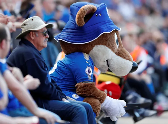 Leicester City mascot during the English Premier League football match between Leicester City and West Ham United at King Power Stadium in Leicester, central England on May 5, 2018. (Photo by Andrew Boyers/Reuters/Action Images)