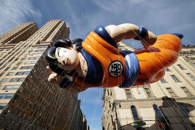The Goku balloon during the Macy's Thanksgiving Day Parade 2025, in New York City, U.S., November 27, 2025. (Photo by Jeenah Moon/Reuters)