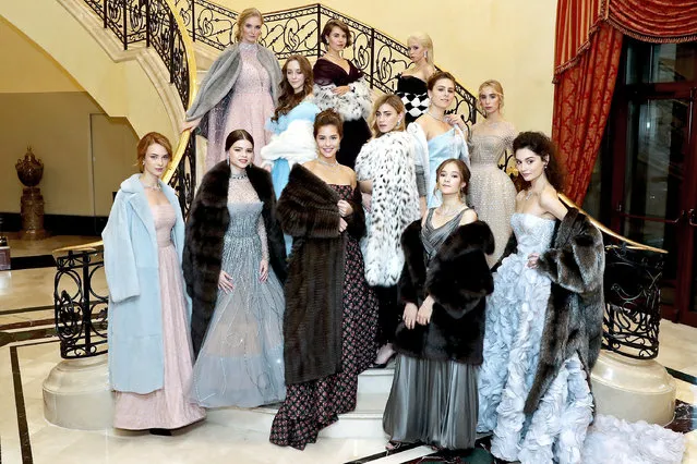 Daughters of the rich and powerful at the 2018 Tatler Debutantes Ball event held in the Pillar Hall of the House of the Unions in Moscow, Russia on October 24, 2018. (Photo by Vyacheslav Prokofyev/TASS via Getty Images)