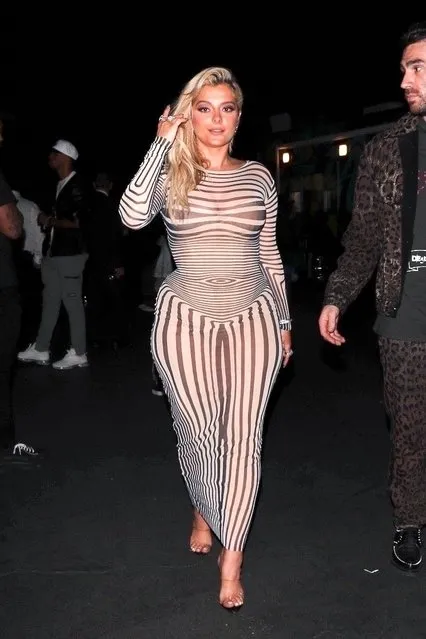 American singer and songwriter Bebe Rexha flaunts her curvy figure at Doja Cat's “Planet Her” album release party in Los Angeles, CA. on June 25, 2021. (Photo by Backgrid USA)