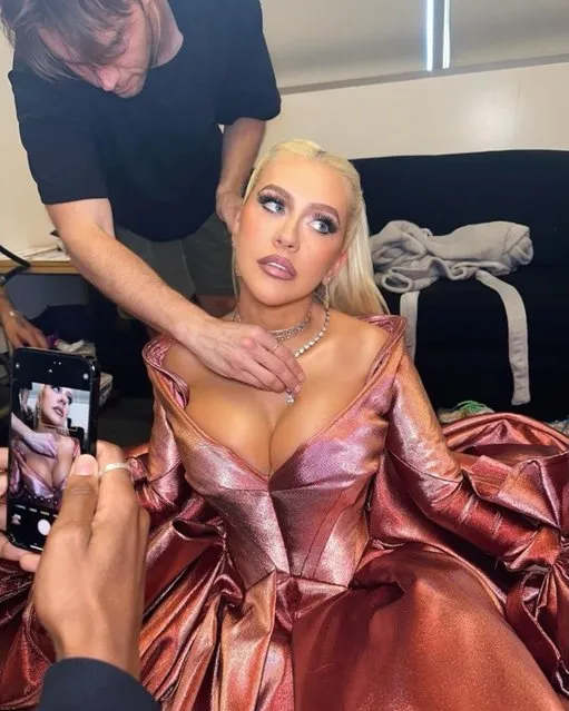 American singer-songwriter Christina Aguilera gets glam in the second decade of October 2023. (Photo by Xtina/Instagram)