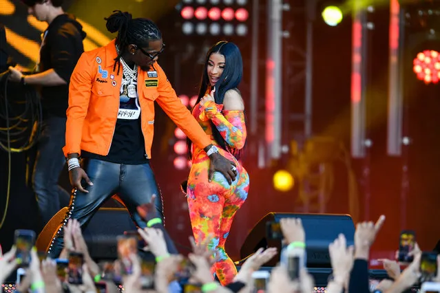 Offset and Cardi B are seen on July 17, 2019 in Los Angeles, California. (Photo by PG/Bauer-Griffin/GC Images)