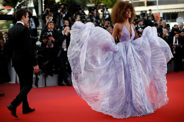 Model Tina Kunakey attends attends the “The Beguiled” screening during the 70th annual Cannes Film Festival at Palais des Festivals on May 24, 2017 in Cannes, France. (Photo by Stephane Mahe/Reuters)