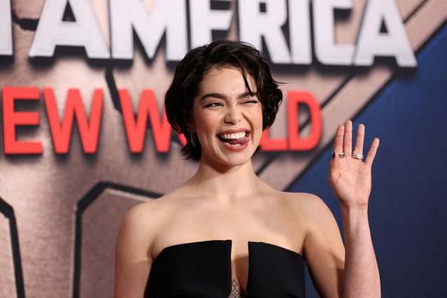 Actor Aulii Cravalho attends the premiere for the film Captain America: Brave New World in Los Angeles, California on February 12, 2025. (Photo by Mario Anzuoni/Reuters)