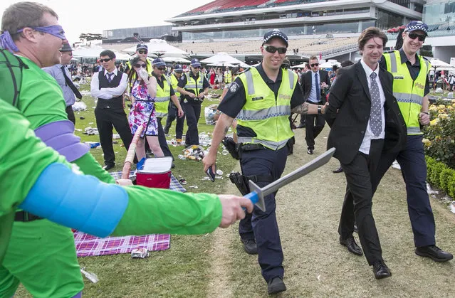 The Emirates Melbourne Cup Day held at Flemington Racecourse in Melbourne Australia, on November 4, 2014. (Photo by Asanka Brendon/Rex Features)