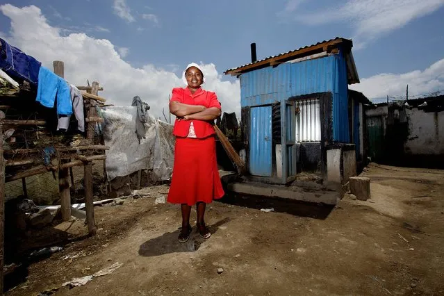 Kenya. Eunice is the Co-Founder of Kasarani Academy in Naivasha. Previously, the school only had two toilets which were used by 250 pupils. Tenants living nearby used the toilets as well and left them in a poor condition. Because of this, Eunice found that the children preferred to practice open defecation in the grounds around the school, which quickly became a public health issue. (Photo by Frederic Courbet/WSUP/Panos)