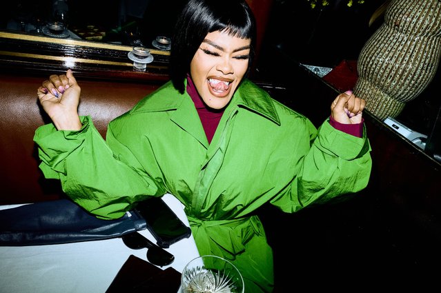 “One Battle After Another” actress Teyana Taylor gets a taste for Paris at a W magazine and Cartier party on September 29, 2025. (Photo by Myles Hendrik for W Magazine)