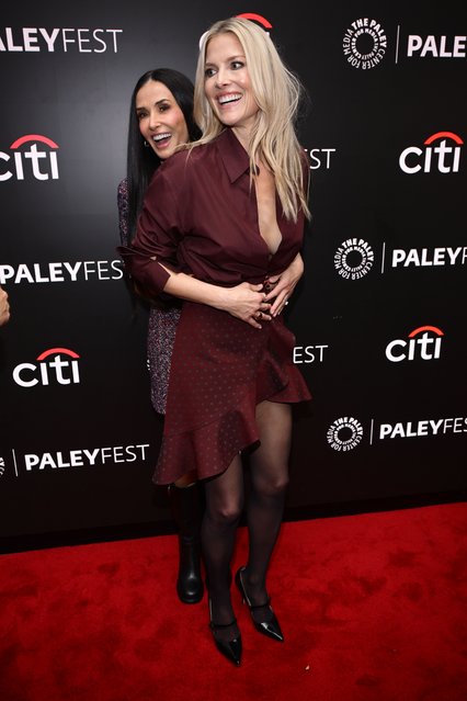 American actresses Ali Larter (R) and Demi Moore attend PaleyFest NY 2025 – Paramount+'s “Landman” on November 09, 2025 in New York City. (Photo by Erik Pendzich/Rex Features/Shutterstock)