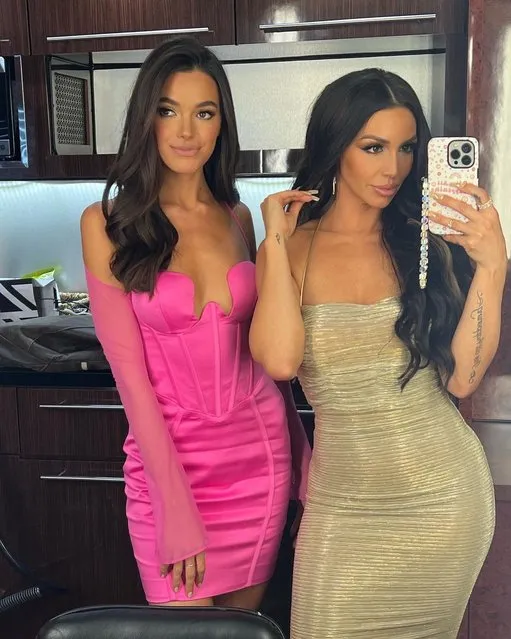 American television personality Scheana Shay and entertainment journalist Ally Lewber in the first decade of June 2023 show off their glam looks. (Photo by scheanashay/Instagram)