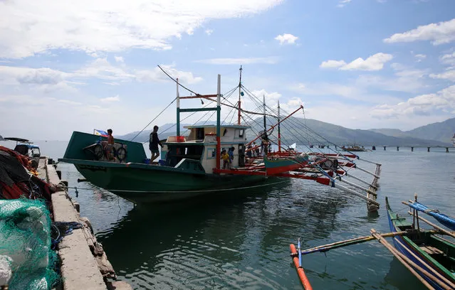 A fishing boat that has just returned from fishing in disputed Scarborough Shoal is pictured in Subic, Zambales in the Philippines, November 1, 2016. (Photo by Erik De Castro/Reuters)