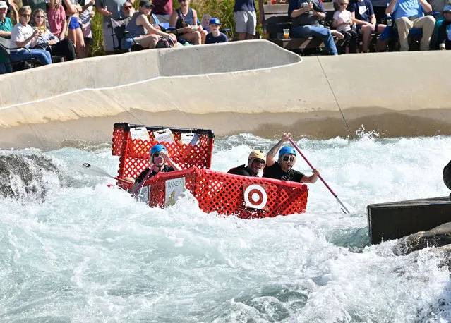 Build Your Own Boat competition is held at the Whitewater Center an Olympic training site in Charlotte, NC, United States on October 15, 2022. (Photo by Peter Zay/Anadolu Agency via Getty Images)