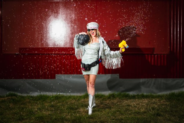 Dionne Vincent, 39, a security administrator from Bristol during day three of Glastonbury Festival 2024 at Worthy Farm, Pilton on June 28, 2024 in Glastonbury, England. (Photo by Alecsandra Raluca Drăgoi/The Guardian)