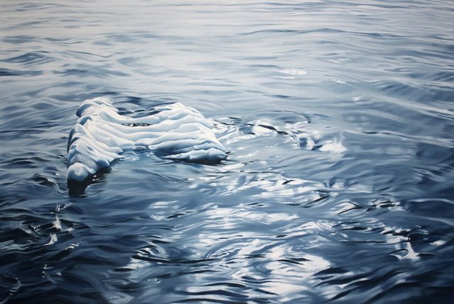 Greenland #68 30x44, soft pastel on paper. (Photo by Zaria Forman)