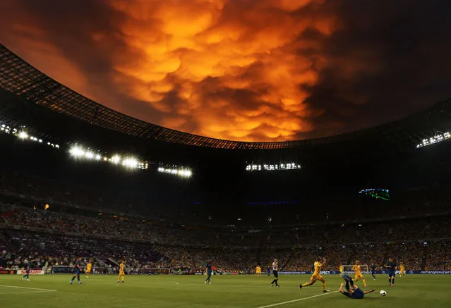 A general view during the UEFA EURO 2012 group D match between Ukraine and France at Donbass Arena in Donetsk, Ukraine
