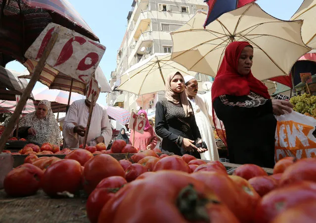 Egyptians shop at a vegetable market in Cairo, Egypt June 15, 2016. (Photo by Mohamed Abd El Ghany/Reuters)