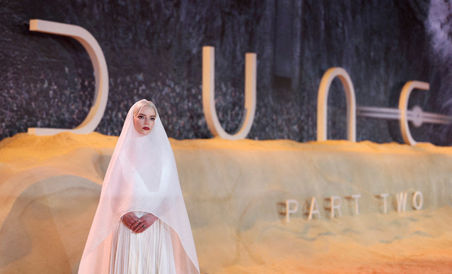 Actor Anya Taylor-Joy attends the world premiere of the film “Dune: Part Two” at Leicester Square, in London, Britain, on February 15, 2024. (Photo by Hannah McKay/Reuters)