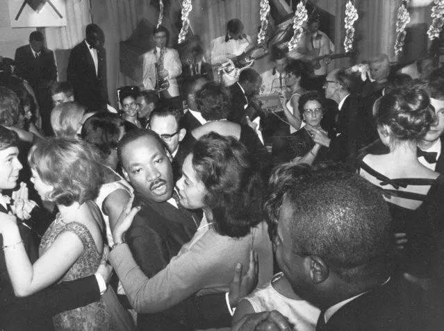 Dr. Martin Luther King, Jr., and his wife Coretta Scott King, dance December 13, 1964, at the Malmen Hotel in Stockholm where he was a guest of honor on the one year anniversary festivals for the Republic of Kenya.  King is this year's Nobel Peace Prize winner. (Photo by AP Photo/Reportagebild)