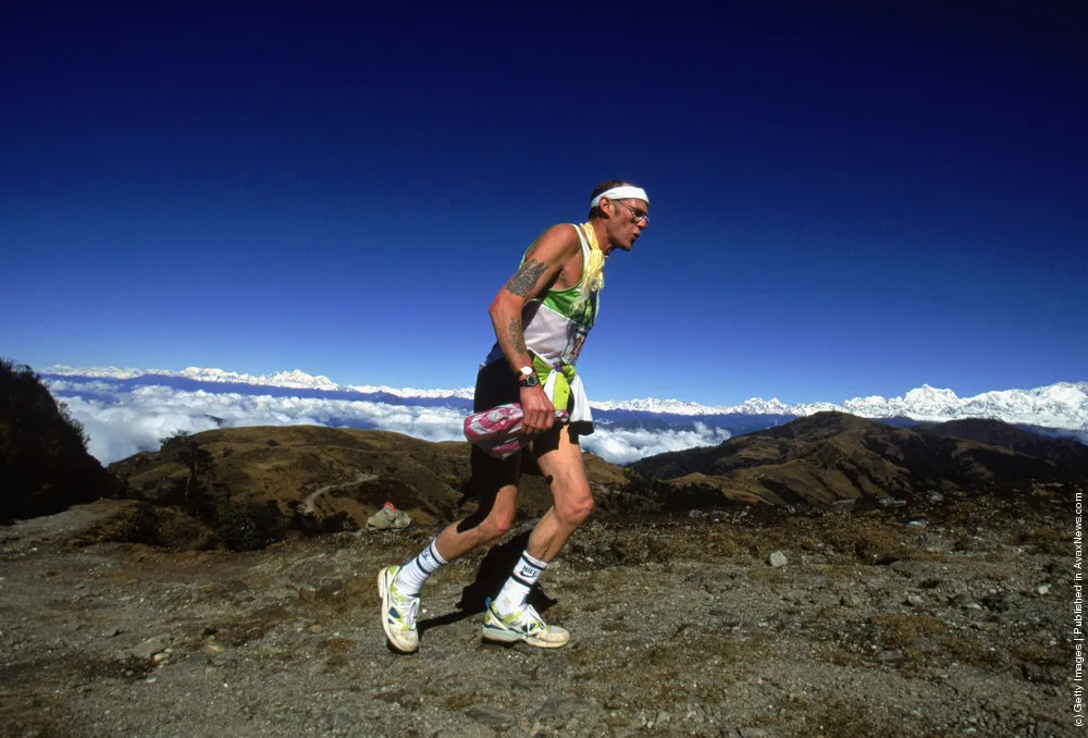 A Runner Traverses Everest Challenge Route