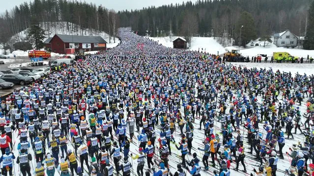 Cross-country skiing in Salen, Sweden, the start of the 100th Vasaloppet, the world's biggest race in the discipline in Salen, Sweden on March 3, 2024. (Photo by Ulf Palm/TT News Agency via Reuters)