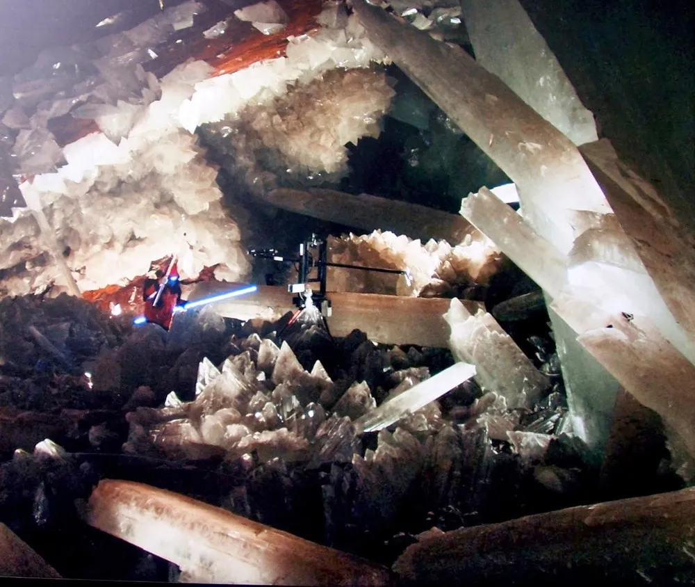 Giant Crystal Cave in Naica, Mexico