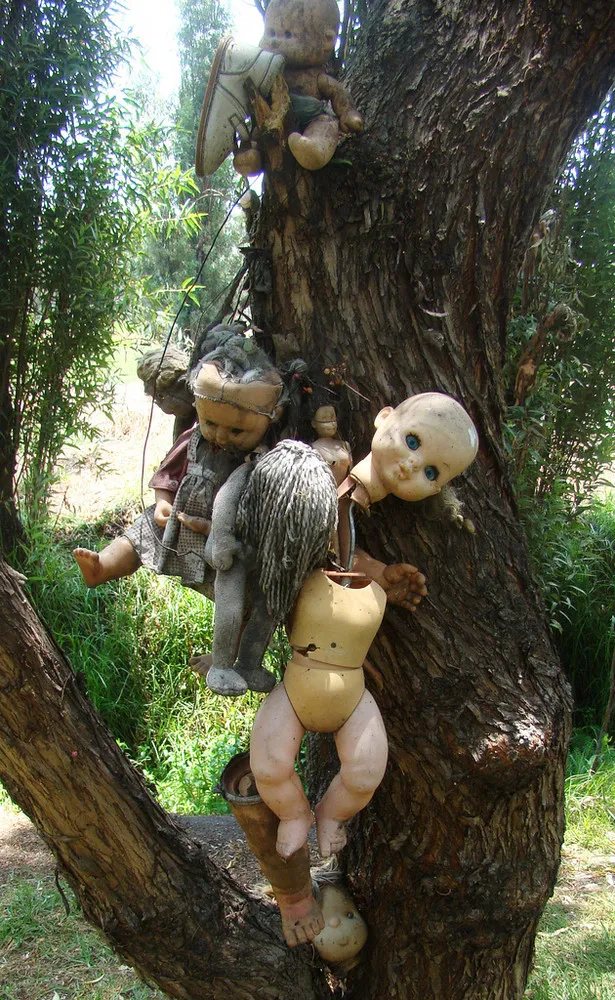 Creepy Island of Dolls on Teshuilo Lake in Mexico