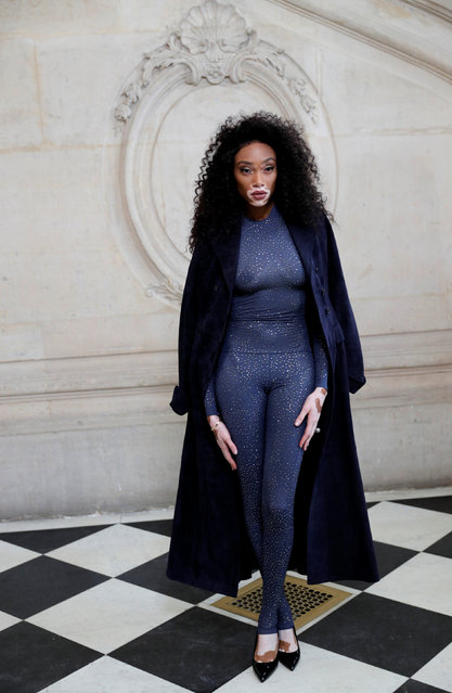 Model Winnie Harlow poses during a photocall before the Spring/Summer 2018 women's ready-to-wear collection show for fashion house Dior during Paris Fashion Week, France, September 26, 2017. (Photo by Philippe Wojazer/Reuters)