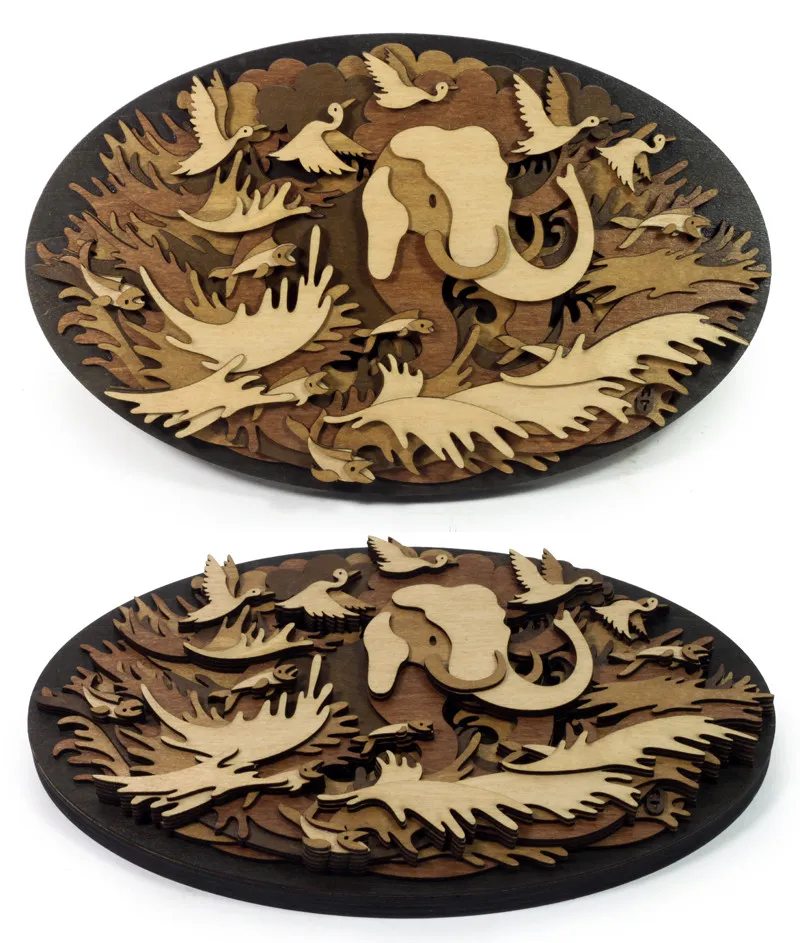 Multi-Layered Wood Artworks By Martin Tomsky