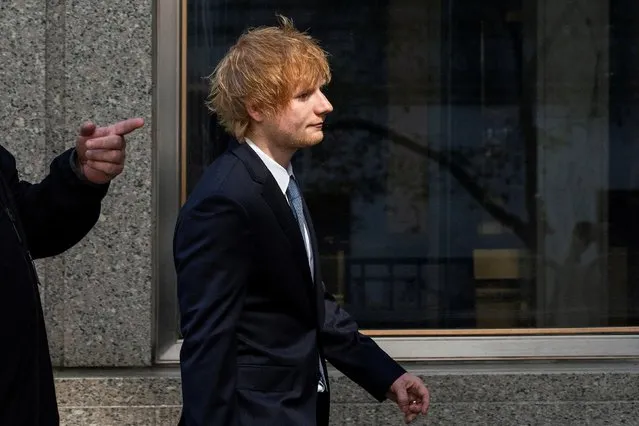 English singer-songwriter Ed Sheeran arrives at Manhattan Federal Court for his copyright trial in New York City, U.S., April 25, 2023. (Photo by Eduardo Munoz/Reuters)