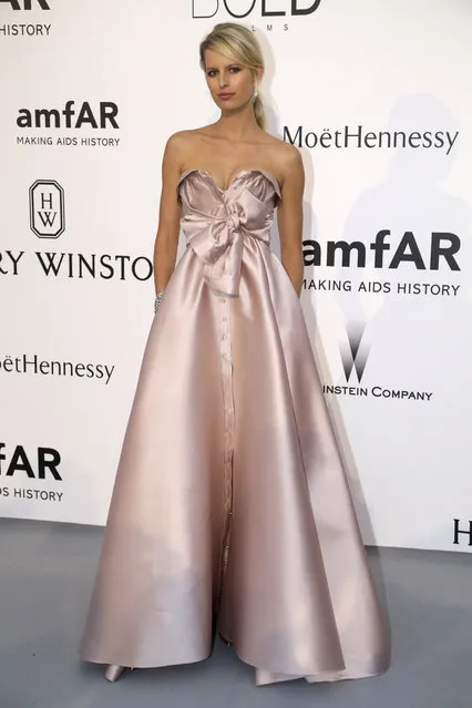 Model Karolina Kurkova poses for photographers upon arrival for the amfAR Cinema Against AIDS benefit at the Hotel du Cap-Eden-Roc, during the 68th Cannes international film festival, Cap d'Antibes, southern France, Thursday, May 21, 2015. (Photo by Thibault Camus/AP Photo)