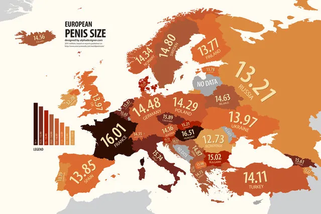 Europe According to pen*s Size