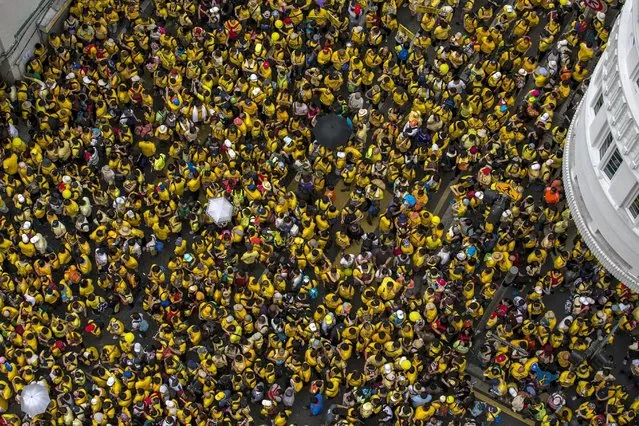 Supporters of pro-democracy group “Bersih” (Clean) gather at Central Market in Malaysia's capital city of Kuala Lumpur, August 29, 2015. (Photo by Athit Perawongmetha/Reuters)