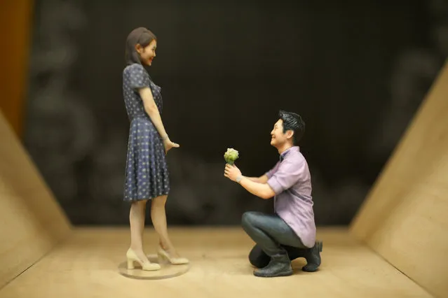 3D-printed figures are seen at a 3D printing company in Seoul, South Korea, August 5, 2016. (Photo by Kim Hong-Ji/Reuters)