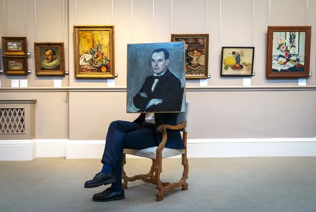 A portrait of Arthur Leyden by George Leslie Hunter (1877-1931) at Bonhams in Edinburgh on Tuesday, October 18, 2022, before it is offered for auction in the Scottish Art Sale on Wednesday. (Photo by Jane Barlow/PA Images via Getty Images)