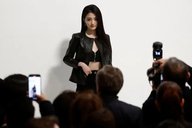 Chinese actress Lulu Xu poses during a photocall before Givenchy Fall-Winter 2023/2024 Women's ready-to-wear collection show Paris Fashion Week in Paris, France on March 2, 2023. (Photo by Benoit Tessier/Reuters)