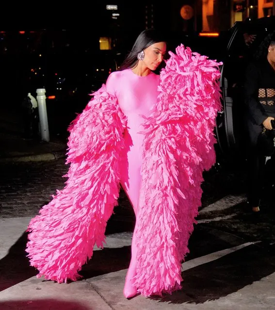 American media personality Kim Kardashian arrives at the afterparty for “Saturday Night Live” on October 10, 2021 in New York City. (Photo by Gotham/GC images)