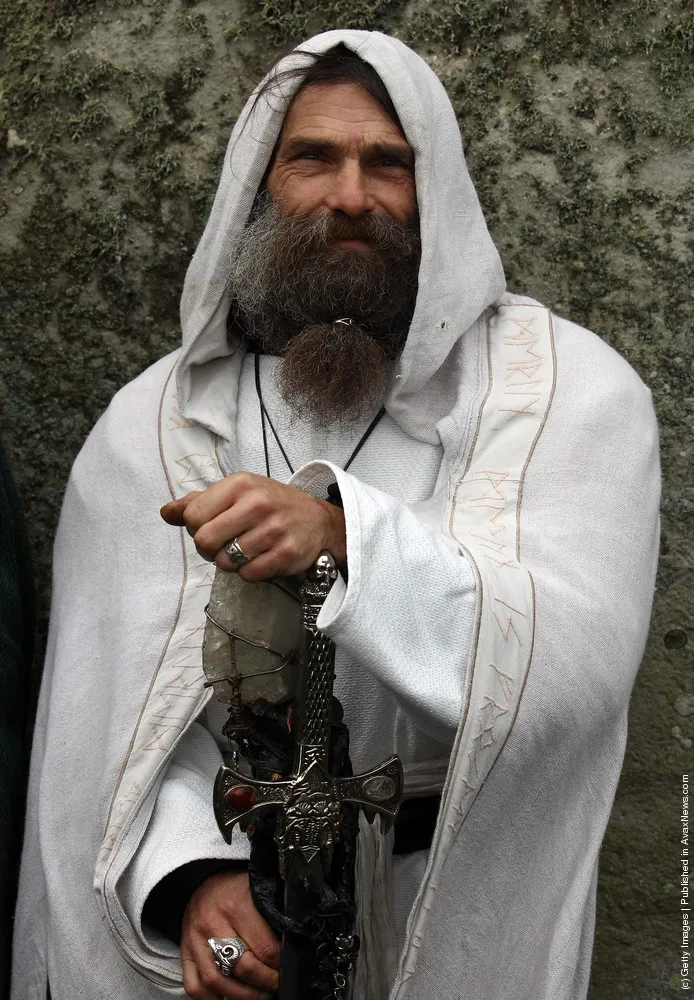 Druids Celebrate Winter Solstice At Stonehenge