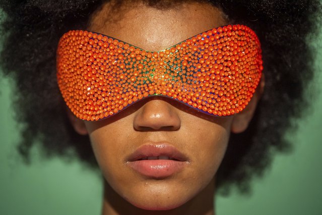 A model backstage during the 12th edition of the Budapest Central European Fashion Week in Budapest, Hungary, Sunday, September 3, 2023. (Photo by Zoltan Balogh/MTI via AP Photo)