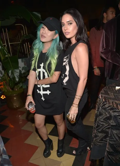 Eugenie Grey and Lauren Abedini attend the Jeremy Scott and adidas Originals VMA's After Party with Spirits Sponsored By Svedka Vodka at Union Station on August 30, 2015 in Los Angeles, California. (Photo by Charley Gallay/Getty Images for adidas Originals)