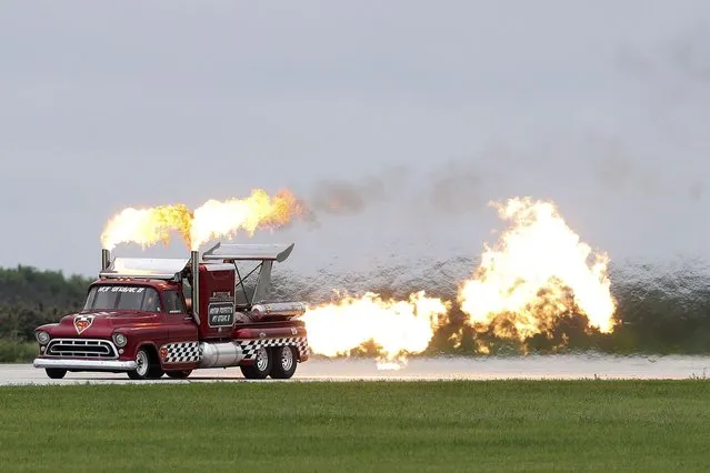 The Hot Streak II Jet Truck performs at the Cleveland National Air Show in Cleveland, Ohio on Monday, September 5, 2022. Cleveland National Air Show takes place on Labor Day. (Photo by Aaron Josefczyk/UPI/Rex Features/Shutterstock)