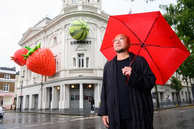 Korean artist Choi Jeong Hwa unveils “Tiger, Journey Love” a series of new installations at The Coronet Theatre in Notting Hill Gate on Thursday, August 25, 2022 to launch a month long season of contemporary Korean art, dance, music, theatre and film at the international arts venue throughout September. (Photo by Matt Crossick/PA Wire)