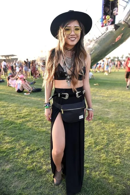 Festivalgoers attend week 1, day 1 of the 2018 Coachella Valley Music and Arts Festival on April 13, 2018 in Indio, California. (Photo by Scott Dudelson/Getty Images for Coachella)