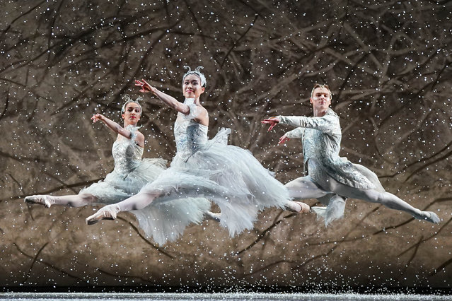 Dancers perform during a rehearsal at Birmingham Hippodrome, of Sir Peter Wright's production of The Nutcracker, created especially for the Birmingham Royal Ballet in 1990 on Friday, November 21, 2025. (Photo by Jacob King/PA Wire)