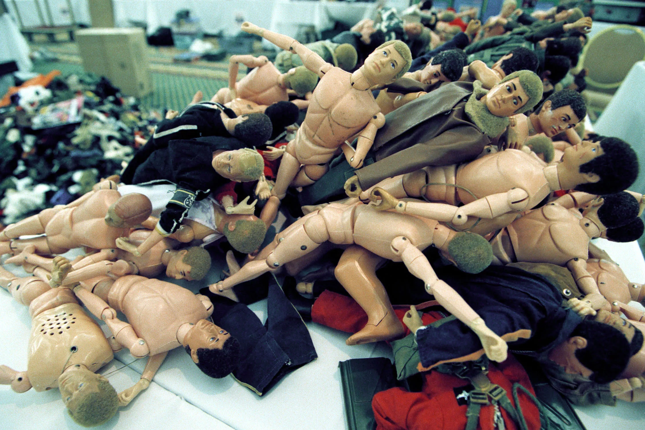 Old G.I. Joe dolls wait for collectors at the International G.I. Joe ...