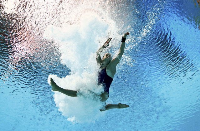 Noemi Batki of Italy is seen underwater during the women's 10m platform preliminary event at the Aquatics World Championships in Kazan, Russia July 29, 2015. (Photo by Stefan Wermuth/Reuters)