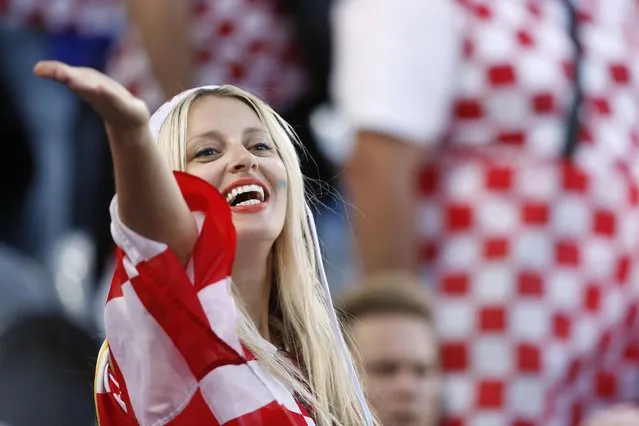 Football Soccer, Croatia vs Portugal, EURO 2016, Round of 16, Stade Bollaert-Delelis, Lens, France on June 25, 2016. Croatia fan before the game. (Photo by Carl Recine/Reuters/Livepic)