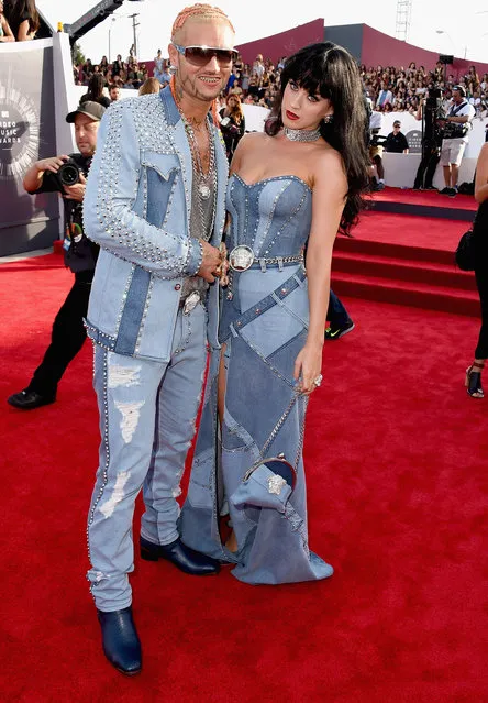 Recording artists Riff Raff (L) and Katy Perry attend the 2014 MTV Video Music Awards at The Forum on August 24, 2014 in Inglewood, California. (Photo by Steve Granitz/WireImage)